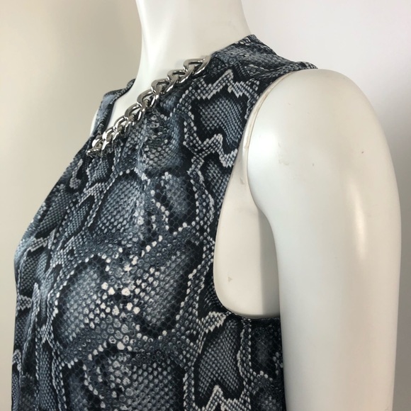 Michael Kors Women's Snake Animal Print Blouse - Size Large -Excellent Condition - Picture 5 of 13